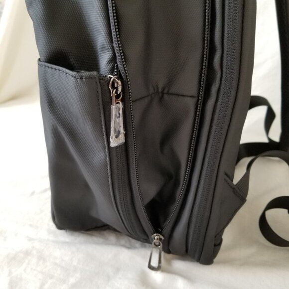 NWT! Fenruien Expandable Waterproof Laptop Backpack w/USB Cord & Luggage Strap - Picture 12 of 15